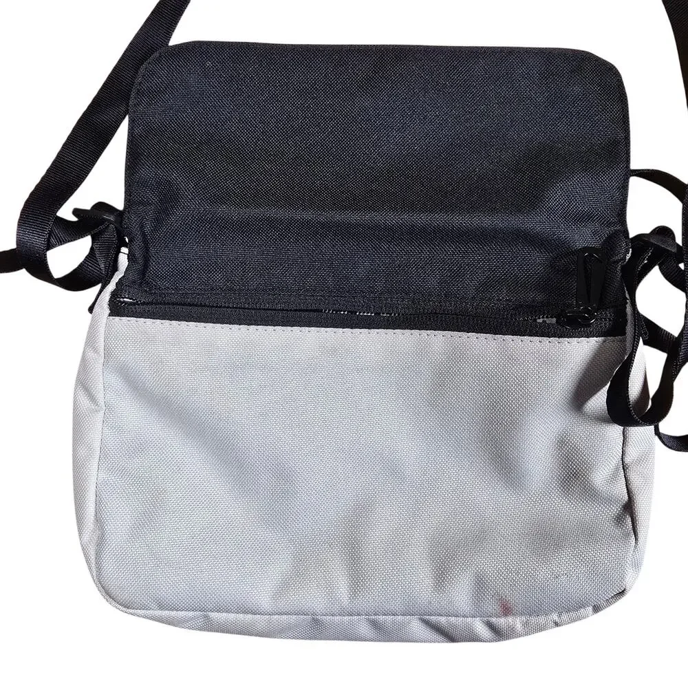 Nike Futura Sportswear Crossbody Bag Plaid Black White Swoosh 10x7x1 Adj. Strap